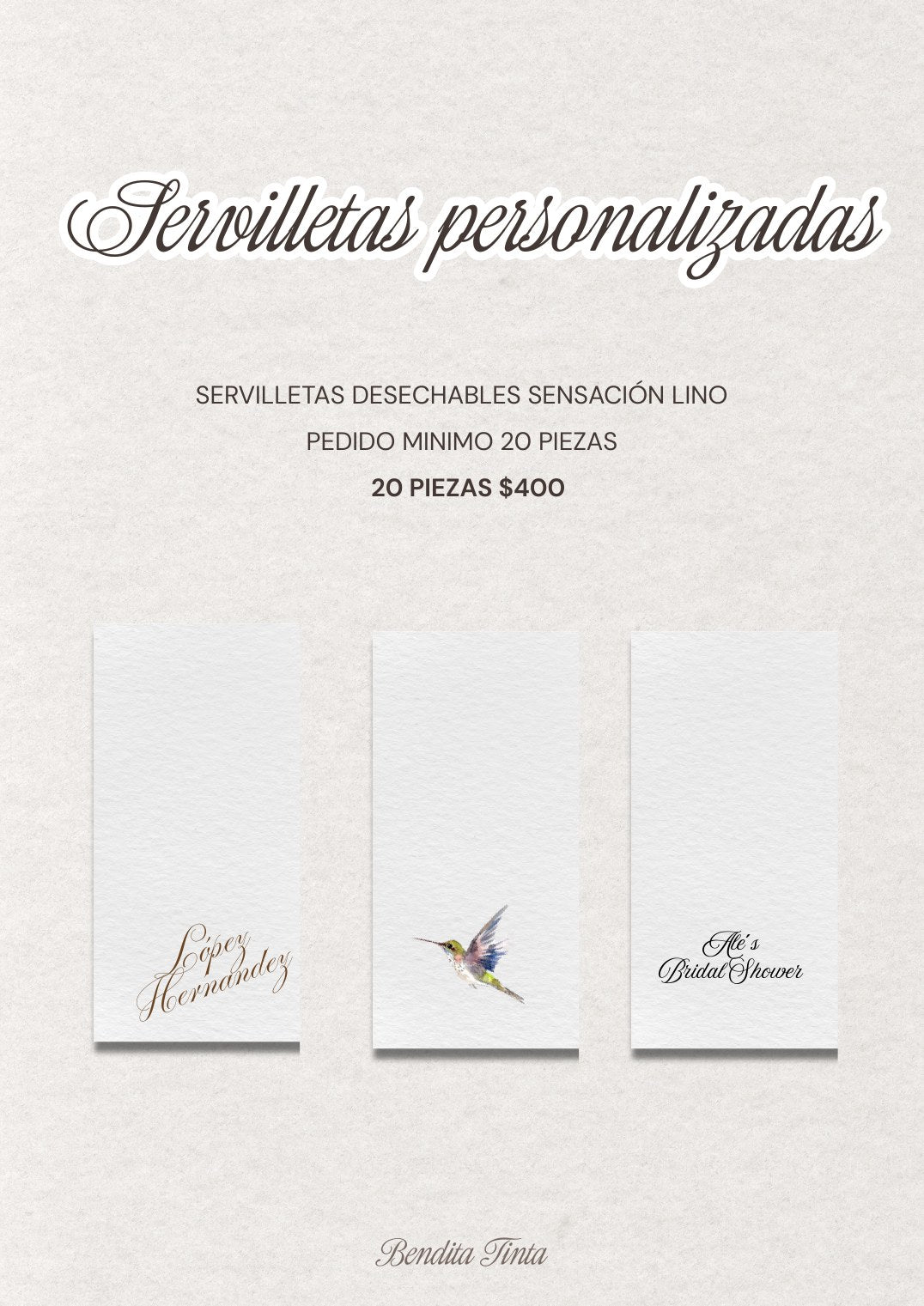 Servilletas personalizadas