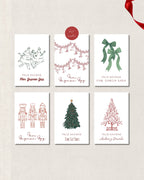 Tags navideños rojo y verde