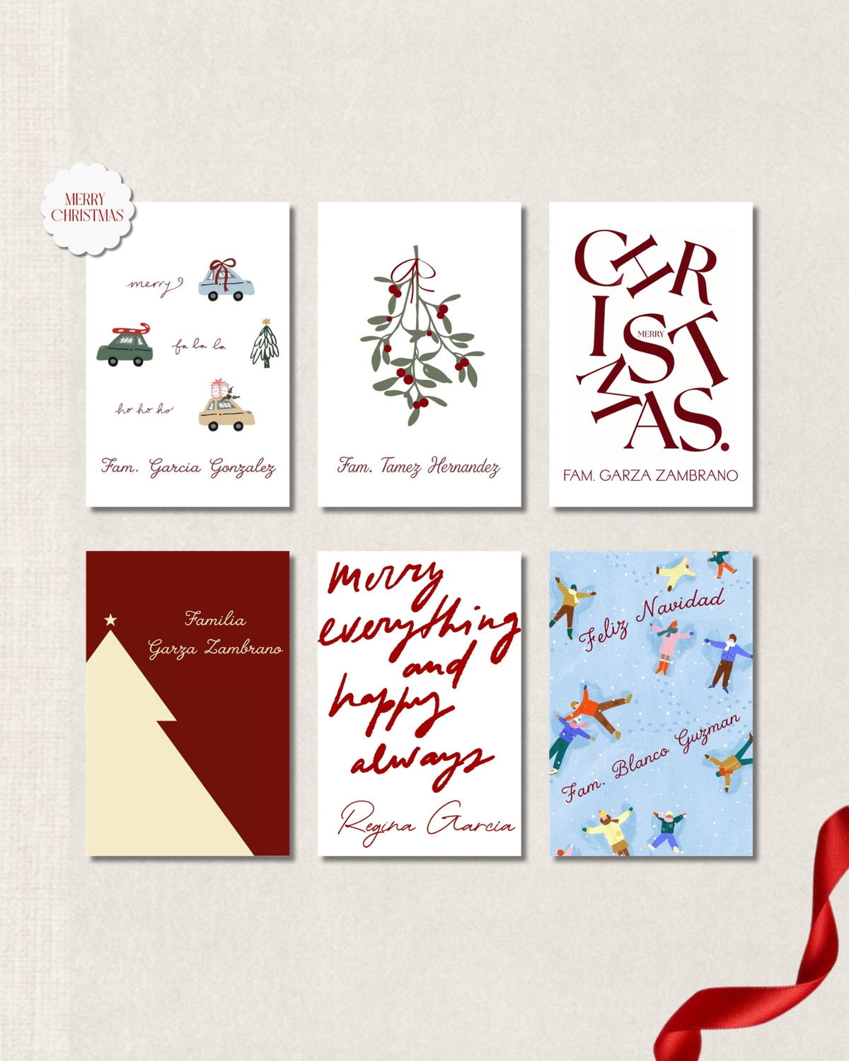 Tags navideños modernos