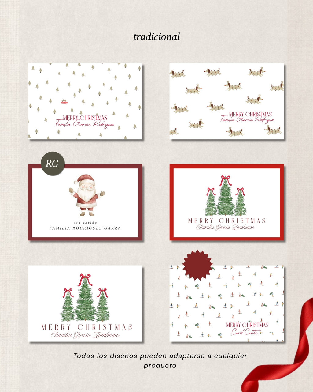 Tags navideños tradicionales