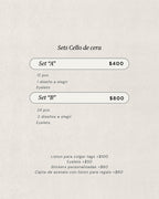 Precios tags con sello de cera