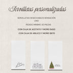 Servilletas navideñas personalizadas