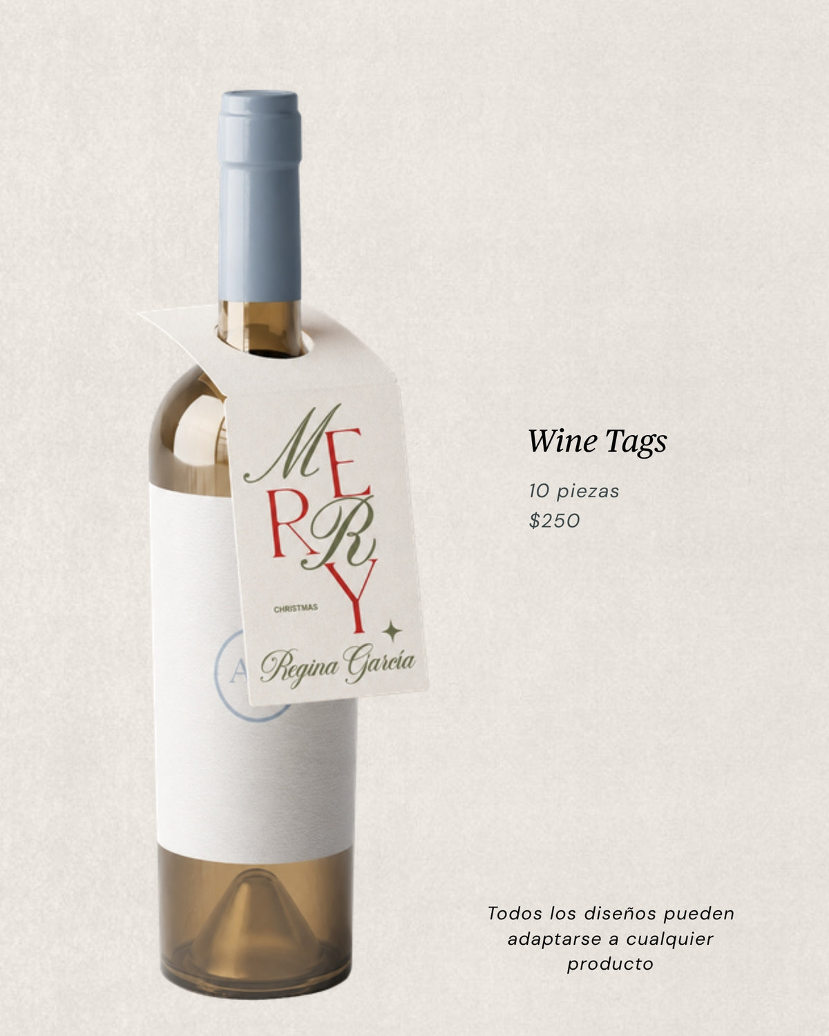 Wine tags navideños